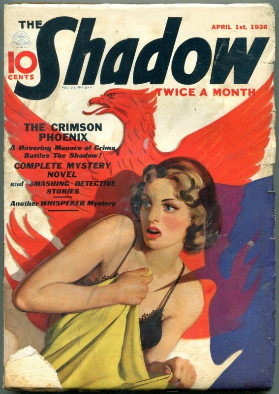 Shadow Pulp April #1 (Street & Smith, 1938), raw comic book in VG condition — front cover
