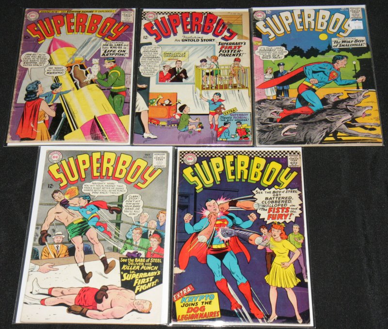 DC Silver-Bronze Superboy 21 Comic Lot Grade Fair to FN Readers Superman (DC Comics), raw comic book in FN condition — front cover