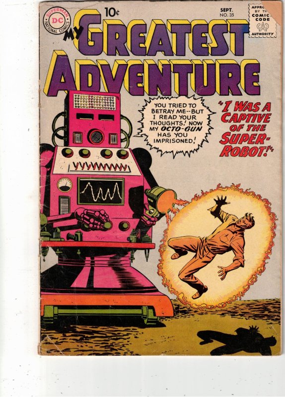 My Greatest Adventure #35 (DC Comics, 1959), raw comic book in VG condition — front cover
