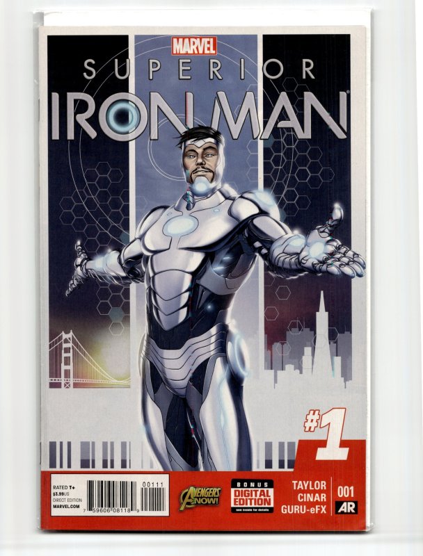 Superior Iron Man #1 (2015), raw, ungraded comic book — front cover