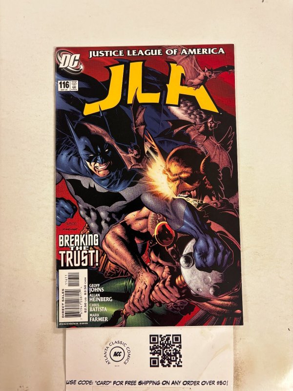 JLA #116 (DC Comics), raw comic book in NM condition — front cover