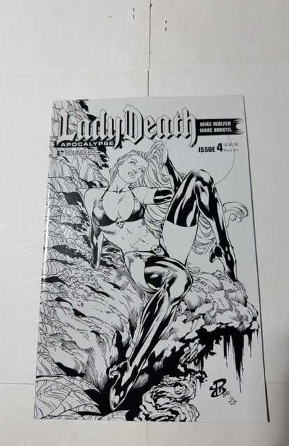 Lady Death: Apocalypse #4 (Coffin Comics, 2015), raw comic book in NM condition — front cover