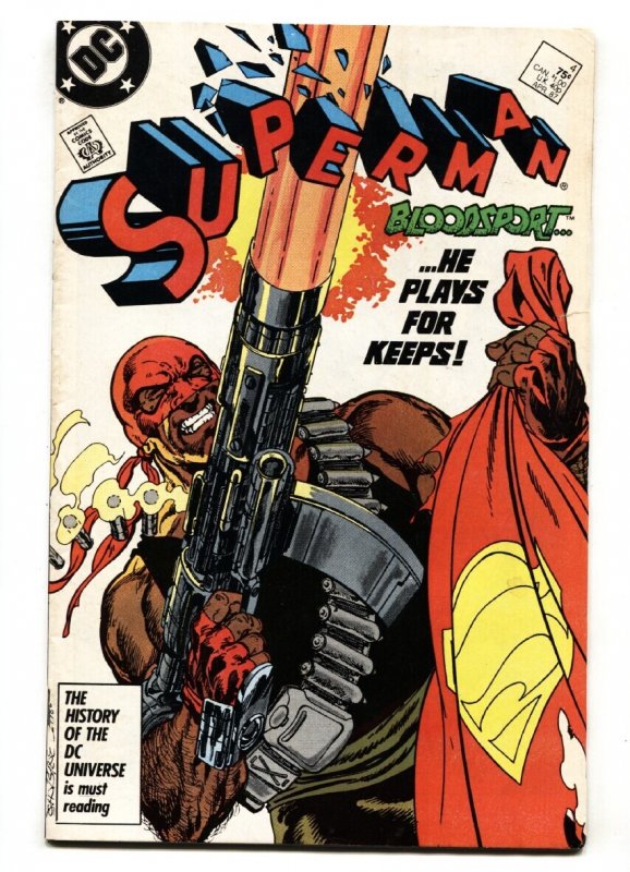 Superman #4 - 1987 - DC - FN - Comic Book (DC Comics, 1987), raw comic book in FN condition — front cover