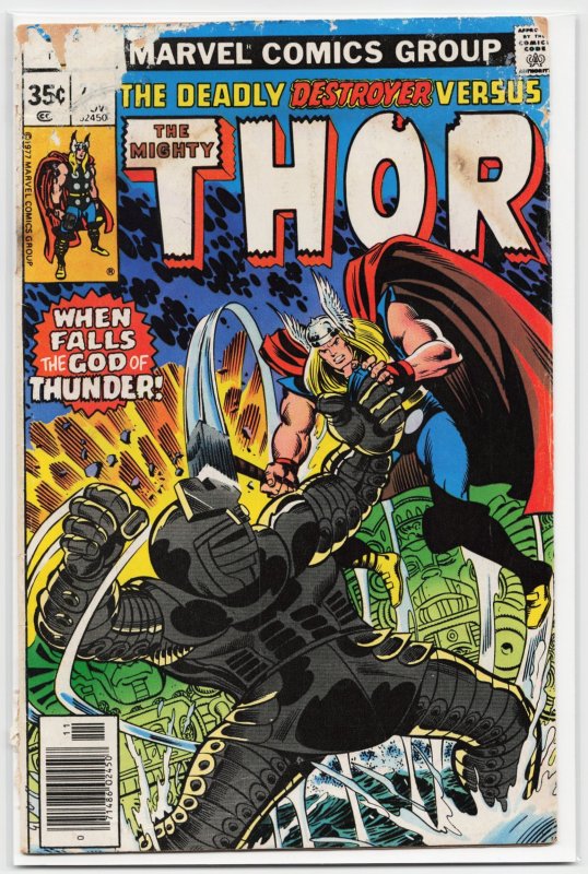 Thor #265 (Marvel Comics, 1977), raw, ungraded comic book — front cover
