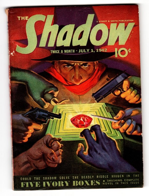 Pulp: Shadow July #1 (1942), raw, ungraded comic book — front cover