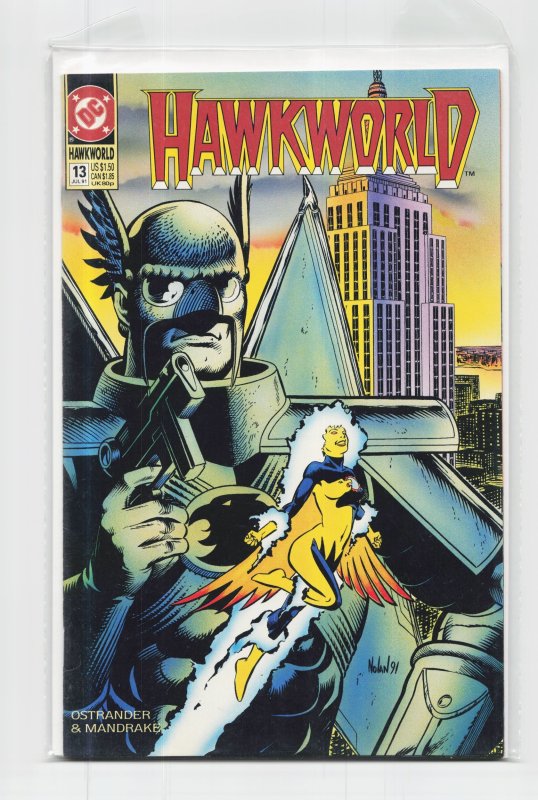 Hawkworld #13 (DC Comics, 1991), raw, ungraded comic book — front cover