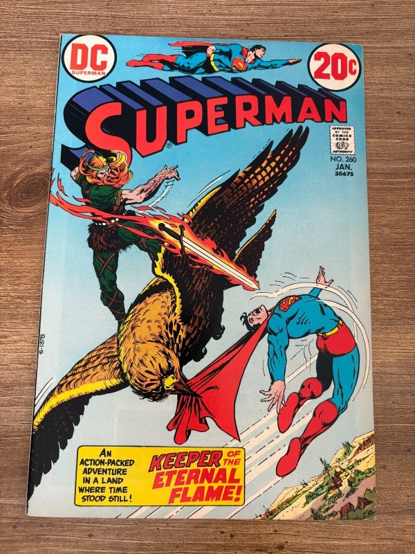 Superman #260 (DC Comics), raw comic book in VF condition — front cover