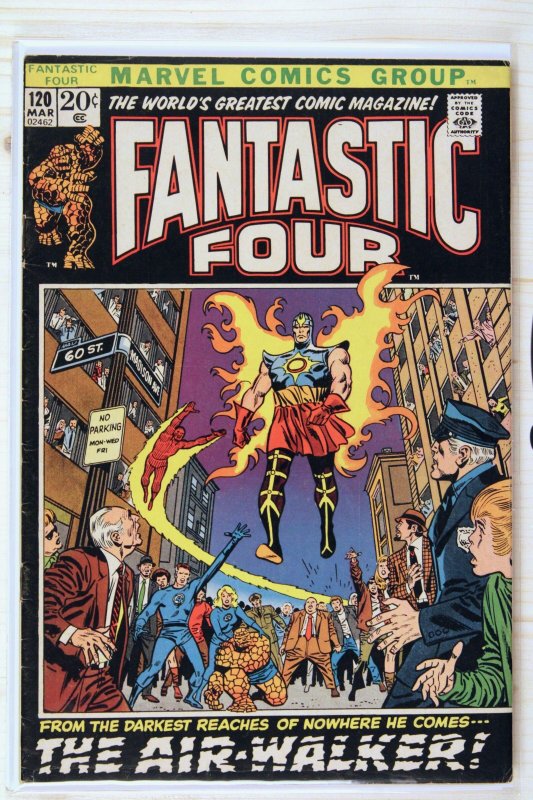 Fantastic Four #120 (Marvel Comics, 1972), raw comic book in FN+ 6.5 condition — front cover