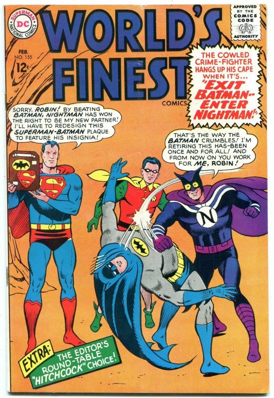 Worlds Finest #155 (DC Comics, 1965), raw comic book in VG/FN condition — front cover