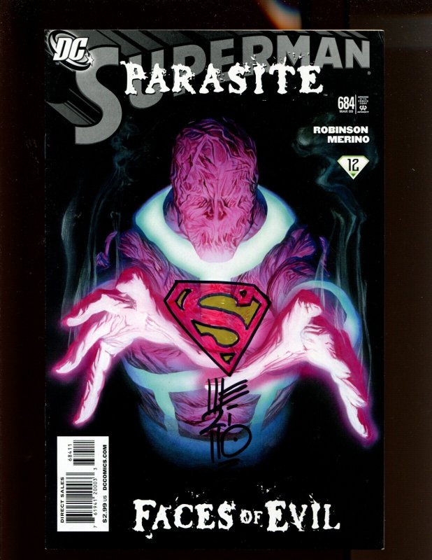 Superman #684 (DC Comics, 2009), raw comic book in 7.5 condition — front cover