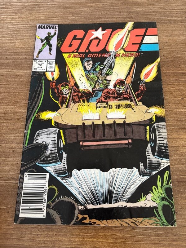 G.I. Joe #72 (Marvel Comics), raw comic book in FN condition — front cover