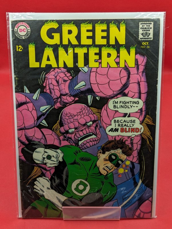 Green Lantern #56 (DC Comics, 1967), raw, ungraded comic book — front cover