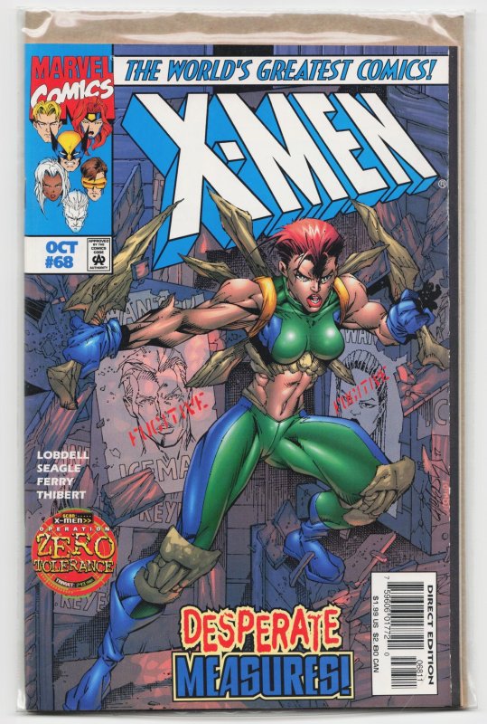 X-Men #68 (Marvel Comics, 1997), raw, ungraded comic book — front cover