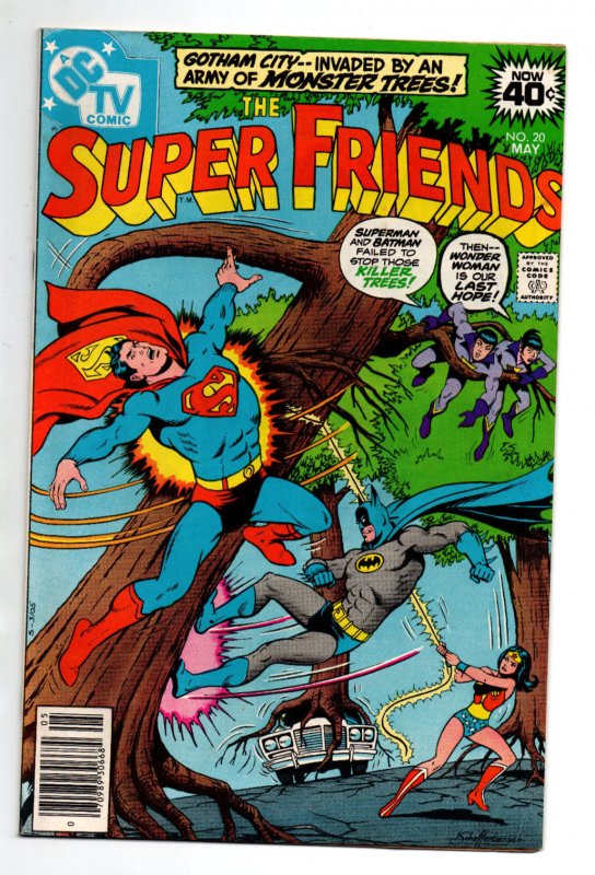 Super Friends #20, raw comic book in FN/VF condition — front cover