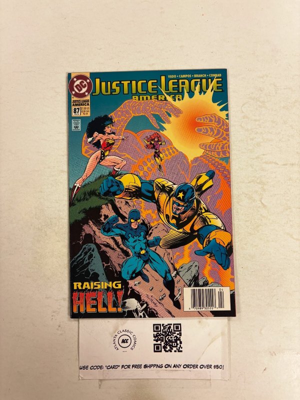 Justice League America #87 (DC Comics, 1994), raw comic book in NM condition — front cover