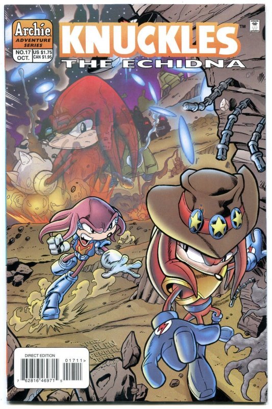 Knuckles #17 (Archie Comics, 1998), raw comic book in VF/NM condition — front cover