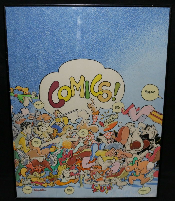Comics! Poster Color Art - Signed Artwork by Howard Cruse, raw, ungraded comic book — front cover