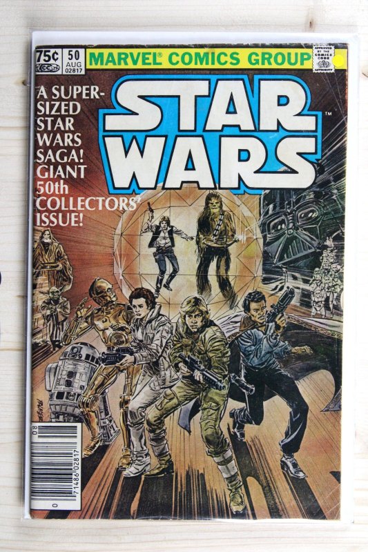 Star Wars #50 (Marvel Comics, 1981), raw comic book in VF- 7.5 condition — front cover