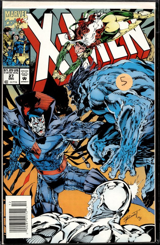 X-Men #27 (Marvel Comics, 1993), raw, ungraded comic book — front cover