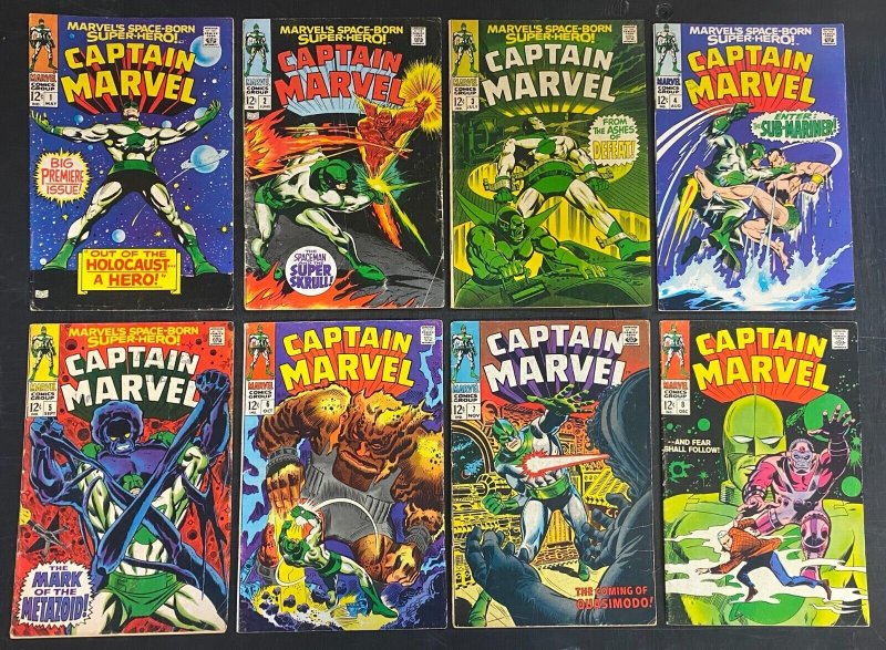 Captain Marvel (1968) #'s 1-62 + Giant-Size #1 Complete VG+ (4.5) Lot (Marvel Comics, 1968), raw comic book in VG+ 4.5 condition — front cover