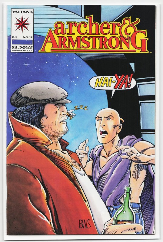 Archer & Armstrong #12 (Valiant Comics, 1993), raw, ungraded comic book — front cover