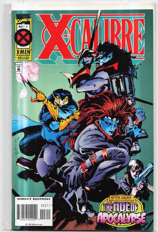 X-Calibre #3 (1995), raw, ungraded comic book — front cover