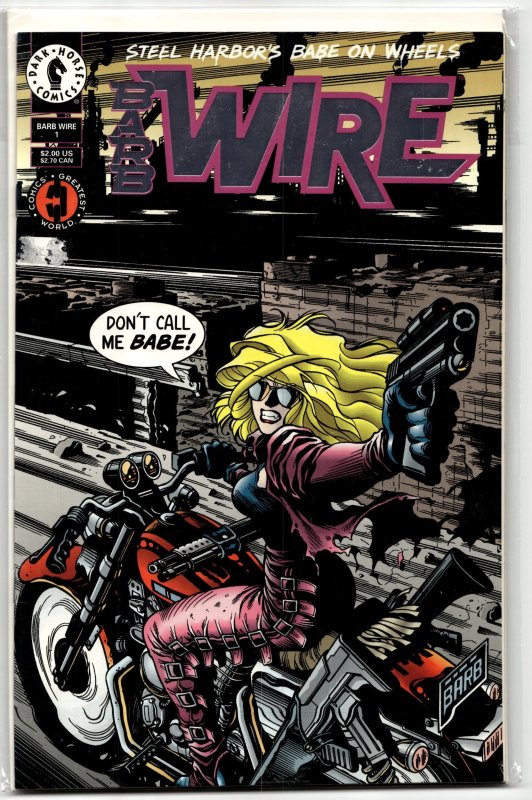 Barb Wire #1 (Dark Horse Comics, 1994), raw, ungraded comic book — front cover