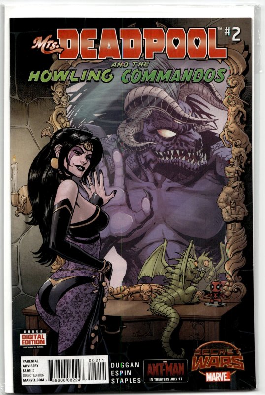 Mrs. Deadpool and the Howling Commandos #2 (Marvel Comics, 2015), raw, ungraded comic book — front cover