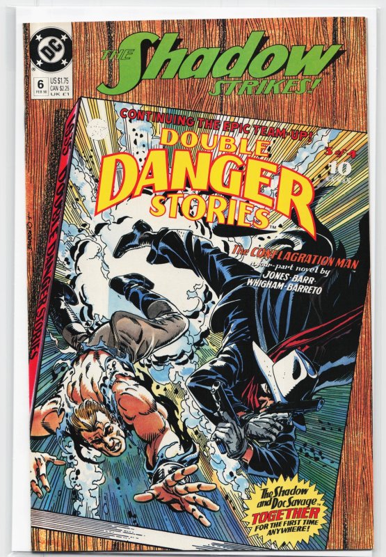 The Shadow Strikes #6 (1990), raw, ungraded comic book — front cover