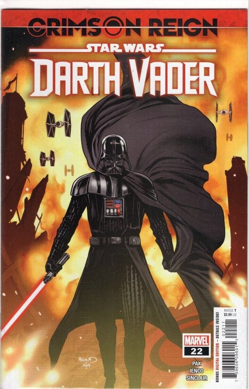 Star Wars Darth Vader #22 (Marvel Comics, 2022), raw, ungraded comic book — front cover