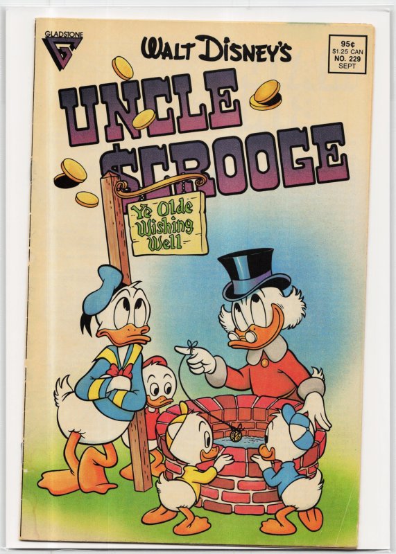 Uncle Scrooge #229 (Gladstone, 1988), raw, ungraded comic book — front cover