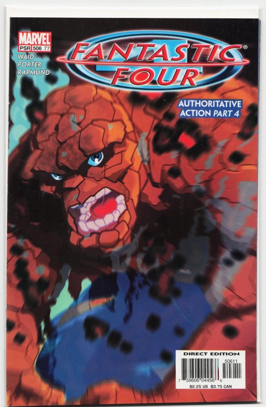 Fantastic Four #506 (Marvel Comics, 2004), raw, ungraded comic book — front cover