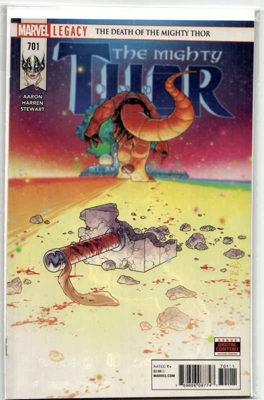 Mighty Thor #701 (Marvel Comics, 2018), raw, ungraded comic book — front cover