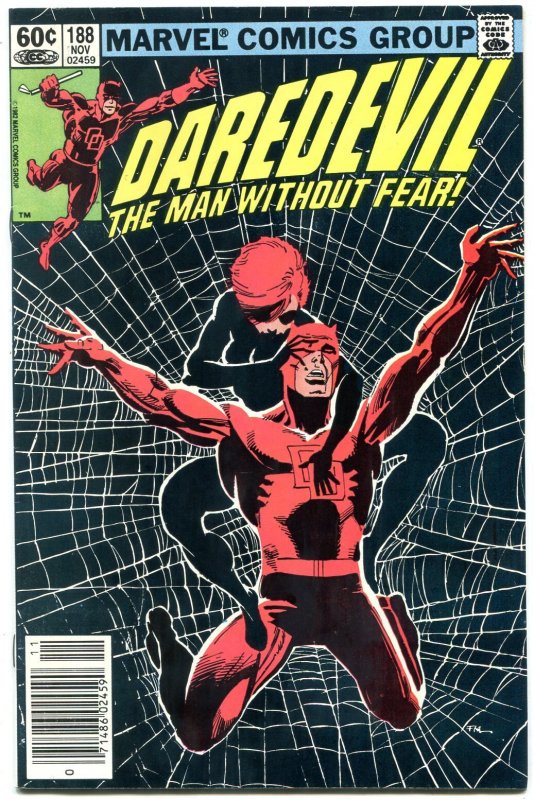Daredevil #188 (Marvel Comics, 1982), raw comic book in NM- condition — front cover