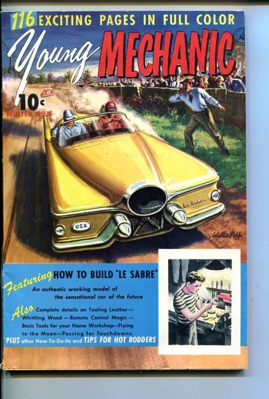 Young Mechanic #1 (Ziff-Davis, 1952), raw, ungraded comic book — front cover