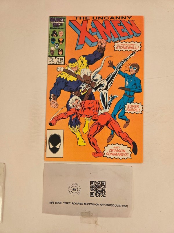 Uncanny X-Men #215 (Marvel Comics, 1987), raw comic book in NM condition — front cover
