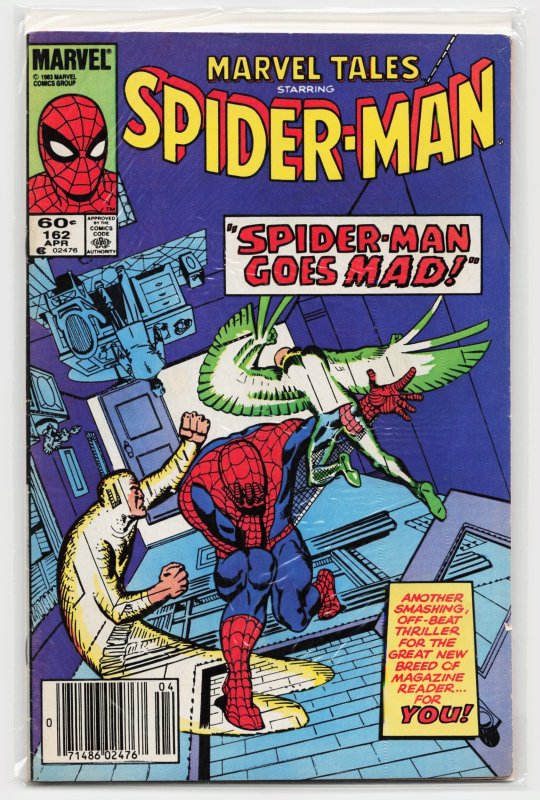 Marvel Tales #162 (Marvel Comics, 1984), raw, ungraded comic book — front cover