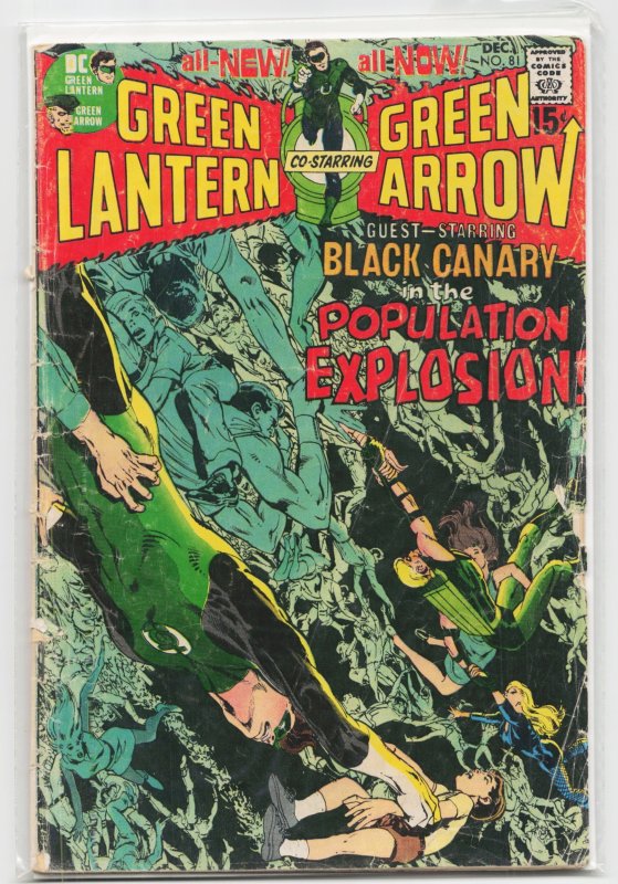 Green Lantern #81 (DC Comics, 1970), raw, ungraded comic book — front cover