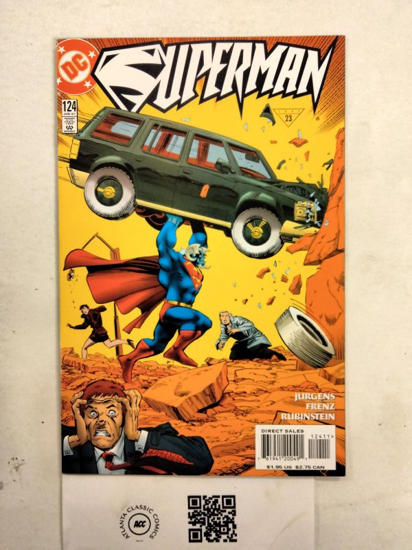 Superman #124 (DC Comics, 1958), raw comic book in NM condition — front cover