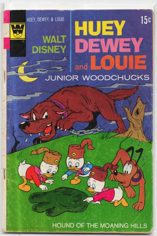 Walt Disney Huey, Dewey and Louie Junior Woodchucks #12 (Gold Key, 1972), raw, ungraded comic book — front cover