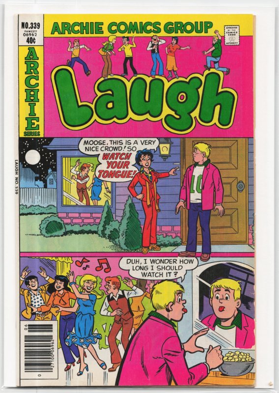 Laugh #339 (Archie Comics, 1979), raw, ungraded comic book — front cover