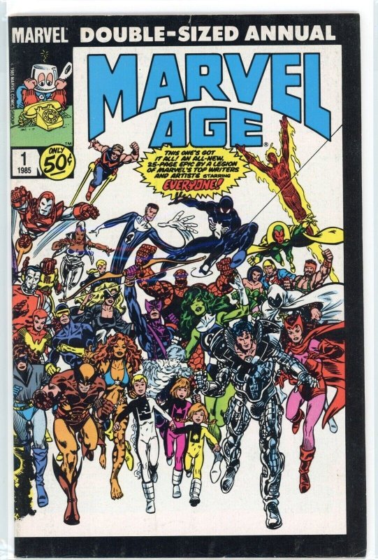 Marvel Age Annual #1 (Marvel Comics, 1985), raw comic book in FN/VF 7.0 condition — front cover