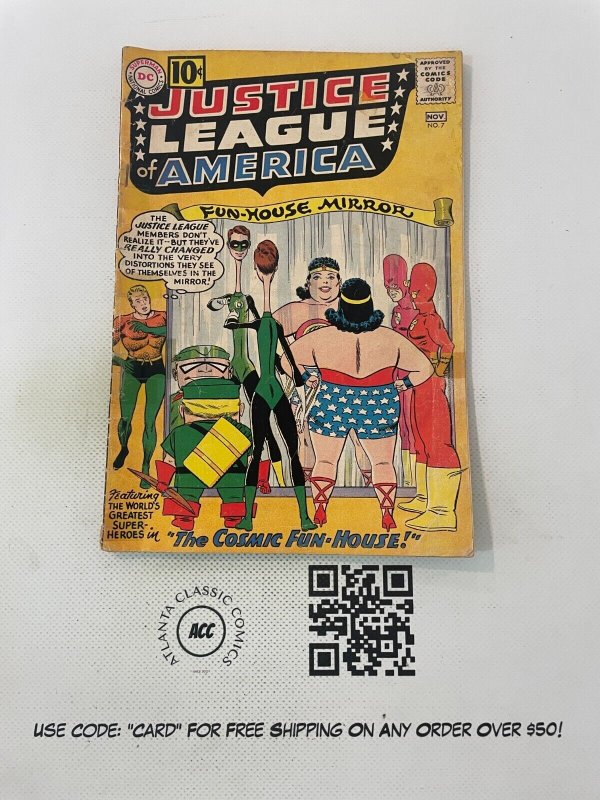 Justice League of America #7 (DC Comics), raw comic book in VG condition — front cover