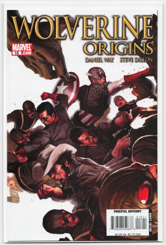 Wolverine: Origins #18 (Marvel Comics, 2007), raw, ungraded comic book — front cover