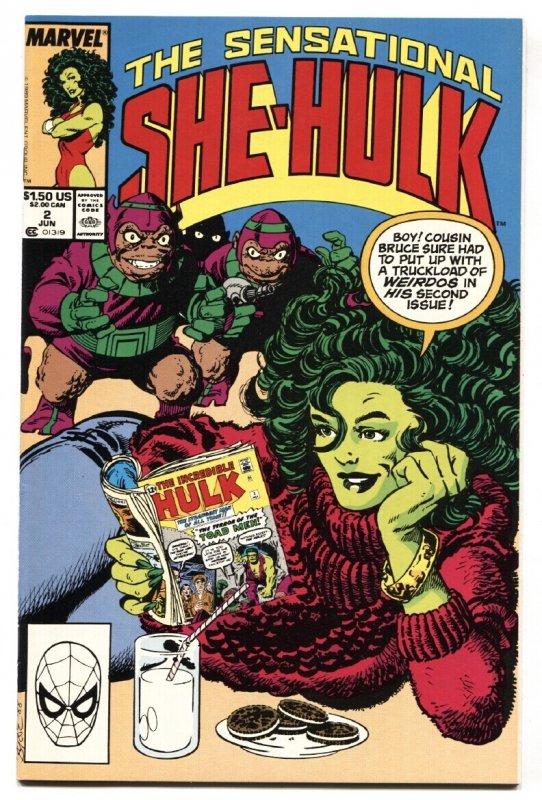 Sensational She-Hulk #2 (Marvel Comics, 1989), raw comic book in NM- condition — front cover