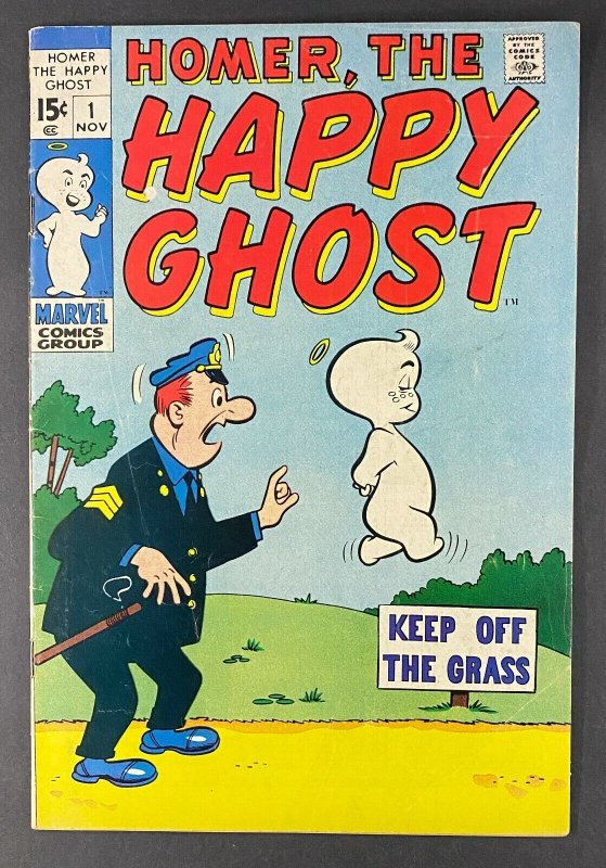 Homer, the Happy Ghost #1 (1969), raw comic book in FN- 5.5 condition — front cover