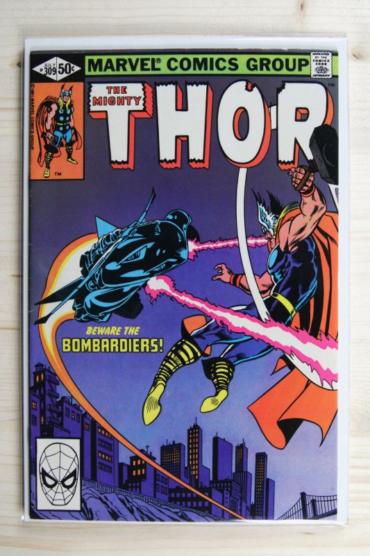 Thor #309 (Marvel Comics, 1981), raw comic book in VF- 7.5 condition — front cover