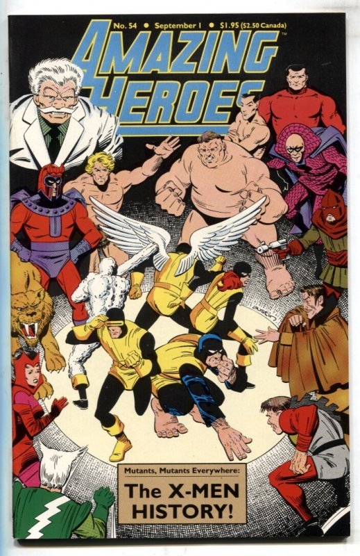 Amazing Heroes #54 (1984), raw, ungraded comic book — front cover
