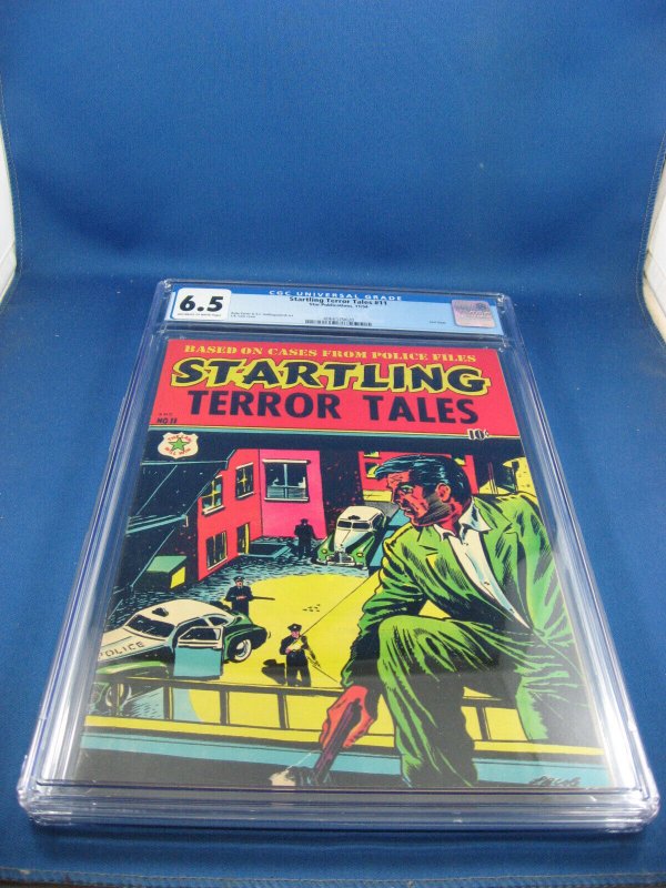 Startling Terror Tales #11 (Star Publications, 1954), CGC 6.5 graded comic book, Universal Blue label — front cover in its holder