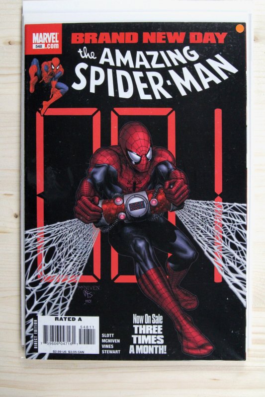 The Amazing Spider-Man #548 (Marvel Comics, 2008), raw comic book in NM 9.4 condition — front cover